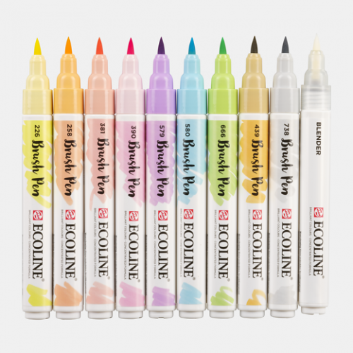 Ecoline Brushpen Set of 10 Pastel